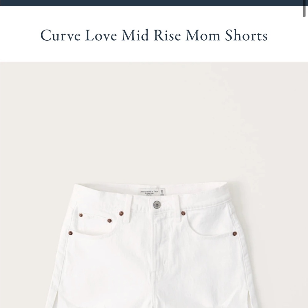 BRAND NEW ABERCROMBIE WHITE SHORTS